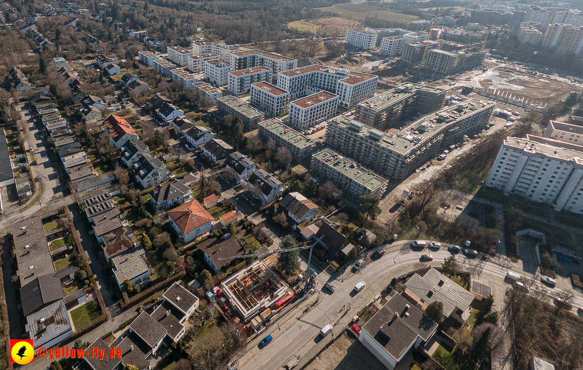 15.02.2023 - Baustell an der Niederalmstraße 16 aus der Luft